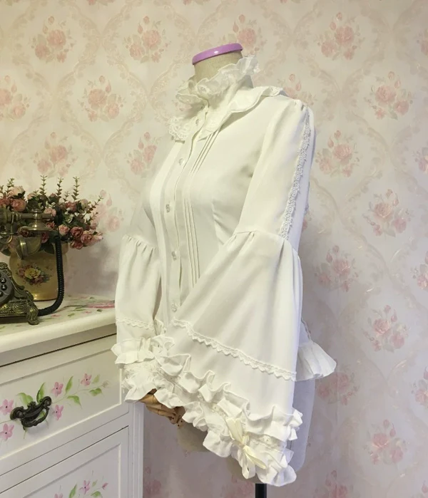 Princess tailor lolita - Hime-Sleeve Gothic Lolita Blouse, Adjustable Cuffs - Image 20