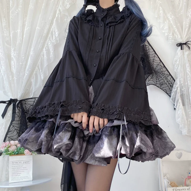 Princess tailor lolita - Hime-Sleeve Gothic Lolita Blouse, Adjustable Cuffs - Image 4