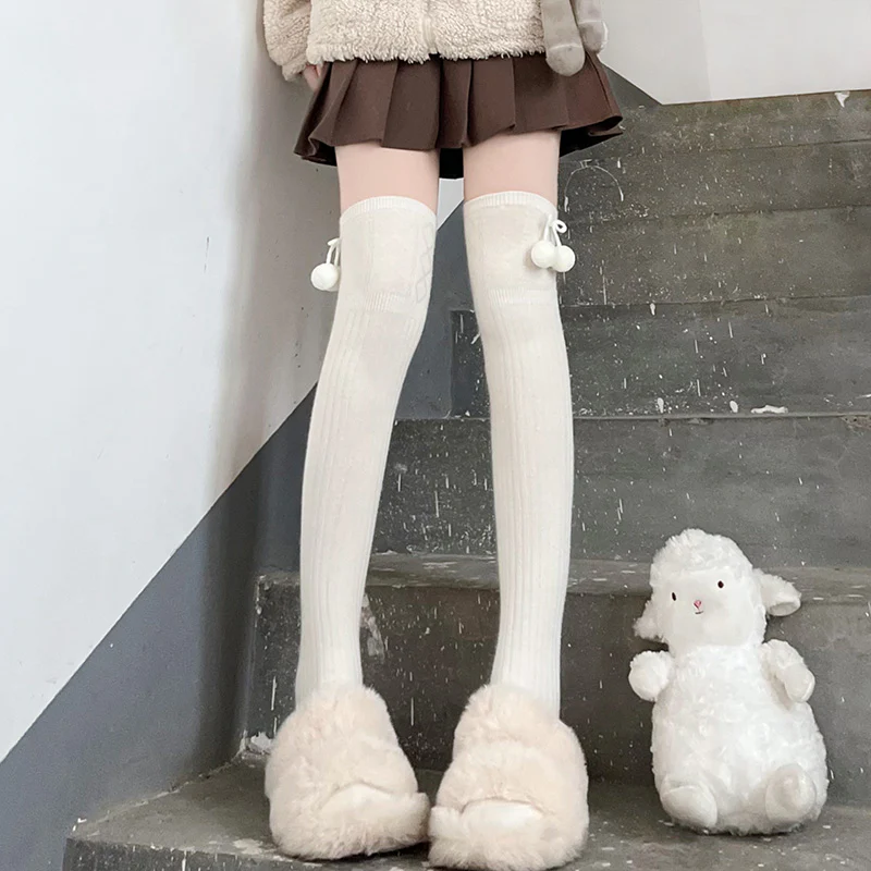 Hua Nai Cat - Sweet Lolita Stockings Thigh-High JK Socks - Image 5