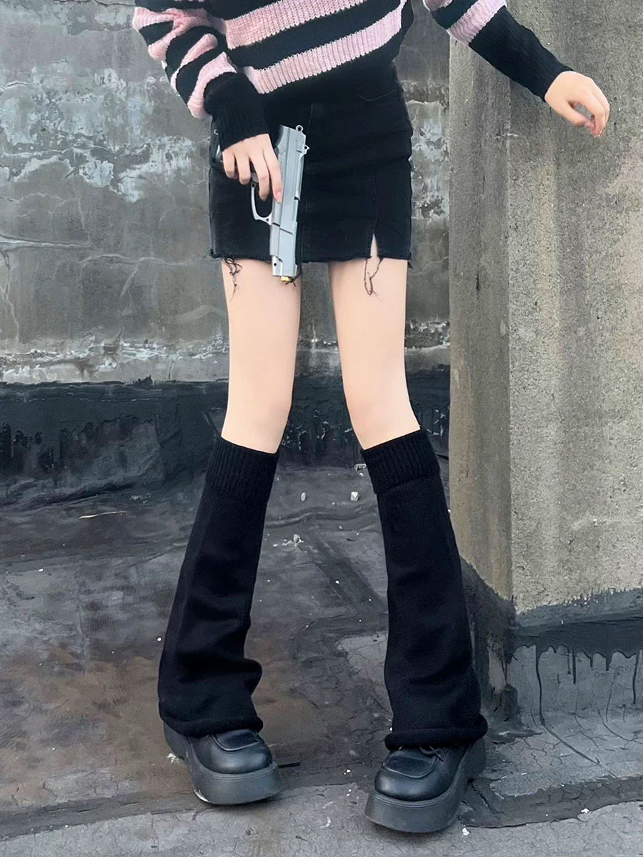 Hua Nai Cat - Winter Lolita Knit Leg Warmer Mid-Calf Socks - Image 16