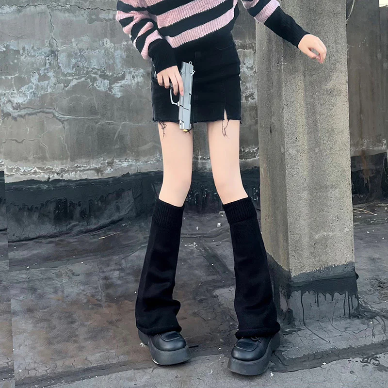 Hua Nai Cat - Winter Lolita Knit Leg Warmer Mid-Calf Socks - Image 19