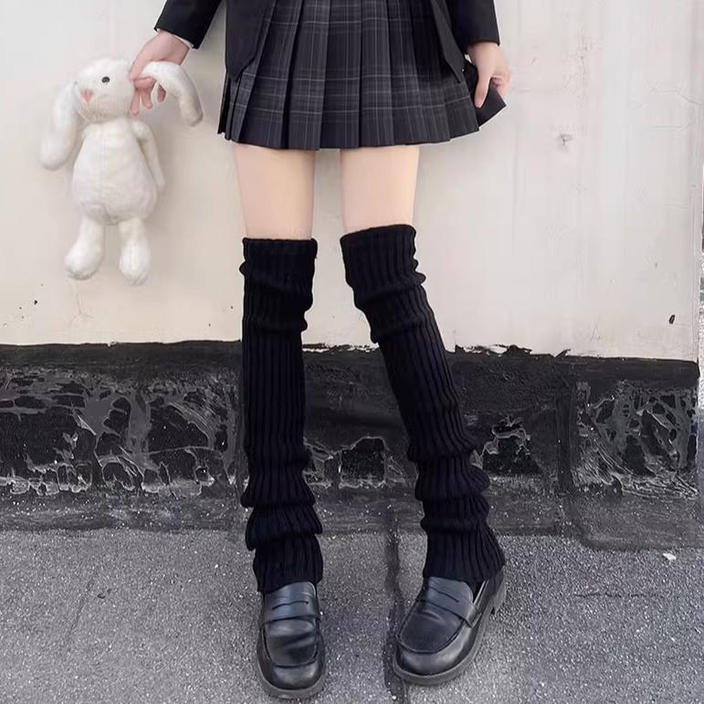 Winter Lolita Long Socks Knit Thigh-High Foot Covers - Image 10