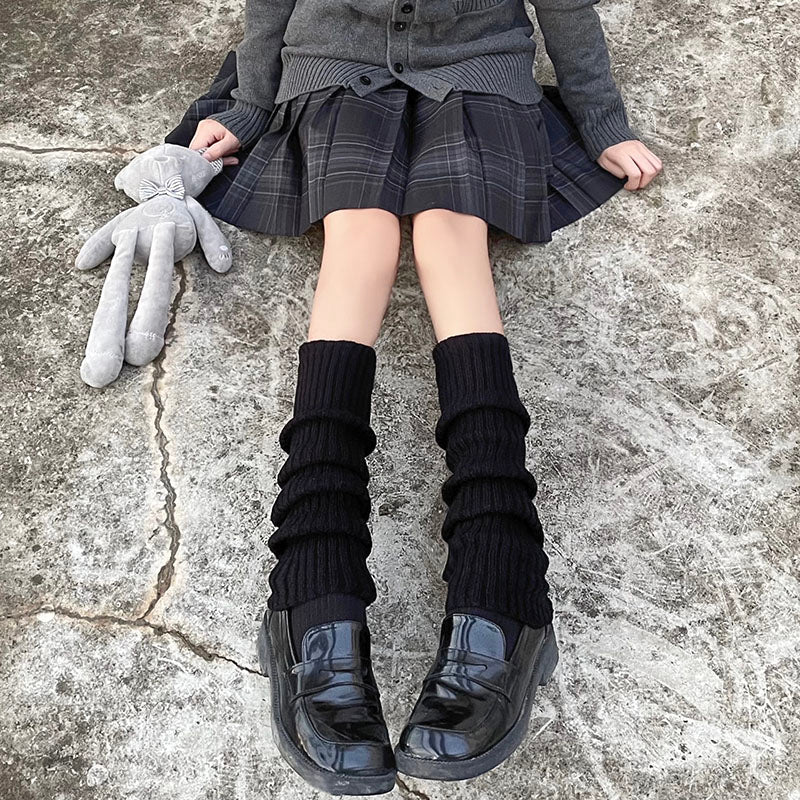 Winter Lolita Long Socks Knit Thigh-High Foot Covers - Image 11