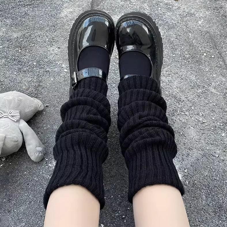 Winter Lolita Long Socks Knit Thigh-High Foot Covers - Image 12