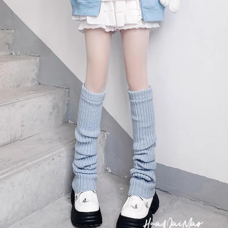 Winter Lolita Long Socks Knit Thigh-High Foot Covers - Image 13