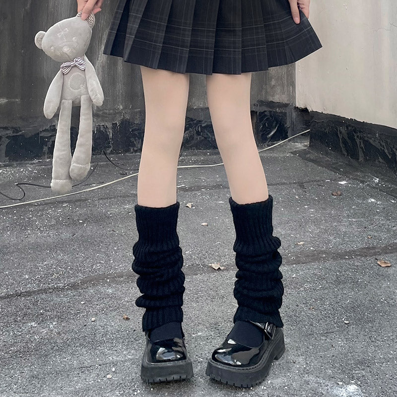 Winter Lolita Long Socks Knit Thigh-High Foot Covers - Image 9