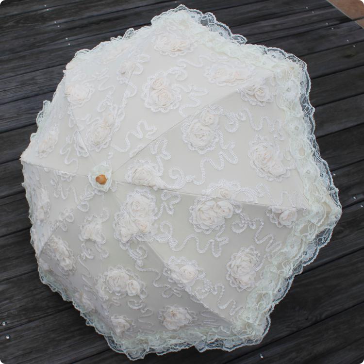 HualiBaLa - Foldable Sunscreen Lace Flounce Multicolors Lolita Parasol - Image 16