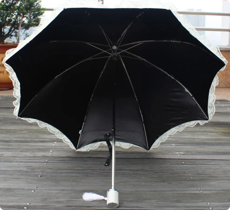 HualiBaLa - Foldable Sunscreen Lace Flounce Multicolors Lolita Parasol - Image 19
