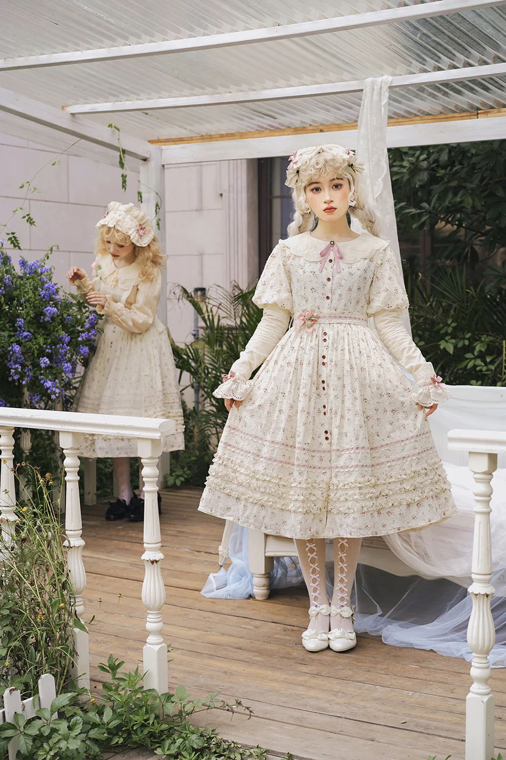 Flower and Alice - Idyllic Retro Floral Country Lolita SK - Image 11