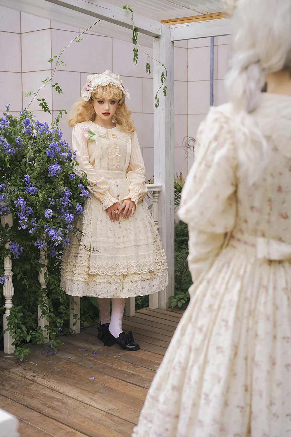 Flower and Alice - Idyllic Retro Floral Country Lolita SK - Image 12