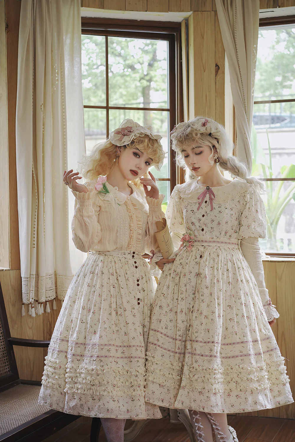 Flower and Alice - Idyllic Retro Floral Country Lolita SK - Image 17