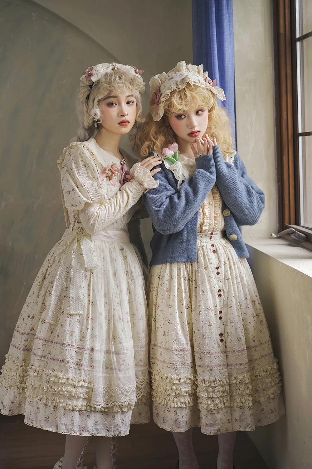 Flower and Alice - Idyllic Retro Floral Country Lolita SK - Image 18
