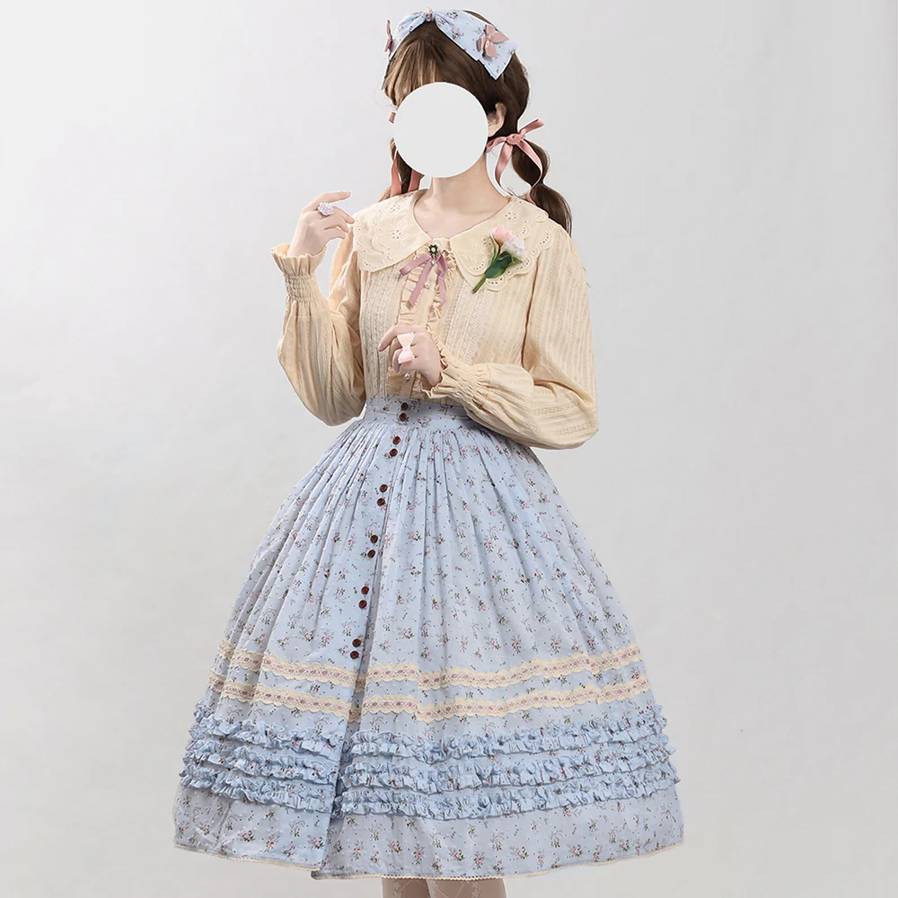 Flower and Alice - Idyllic Retro Floral Country Lolita SK - Image 2
