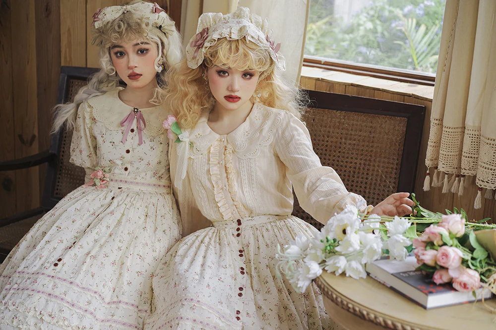 Flower and Alice - Idyllic Retro Floral Country Lolita SK - Image 21