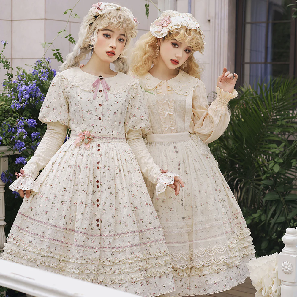 Flower and Alice - Idyllic Retro Floral Country Lolita SK - Image 6