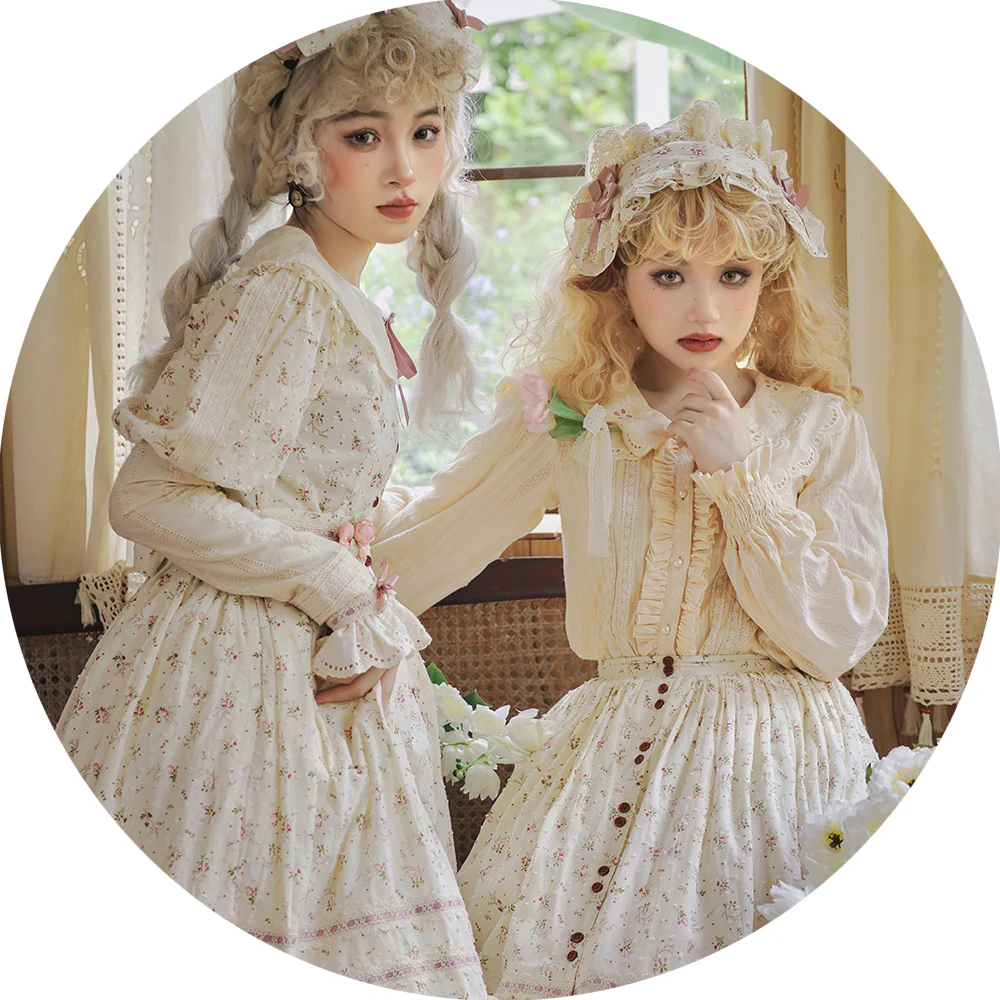 Flower and Alice - Idyllic Retro Floral Country Lolita SK - Image 8