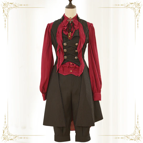 Immortal Moon Night Song - Ouji Lolita Swallow-tailed Blouse - Image 3