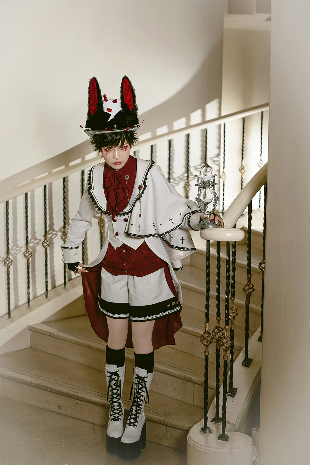 Ouji Lolita Handsome White Prince Wind Coat - Image 5