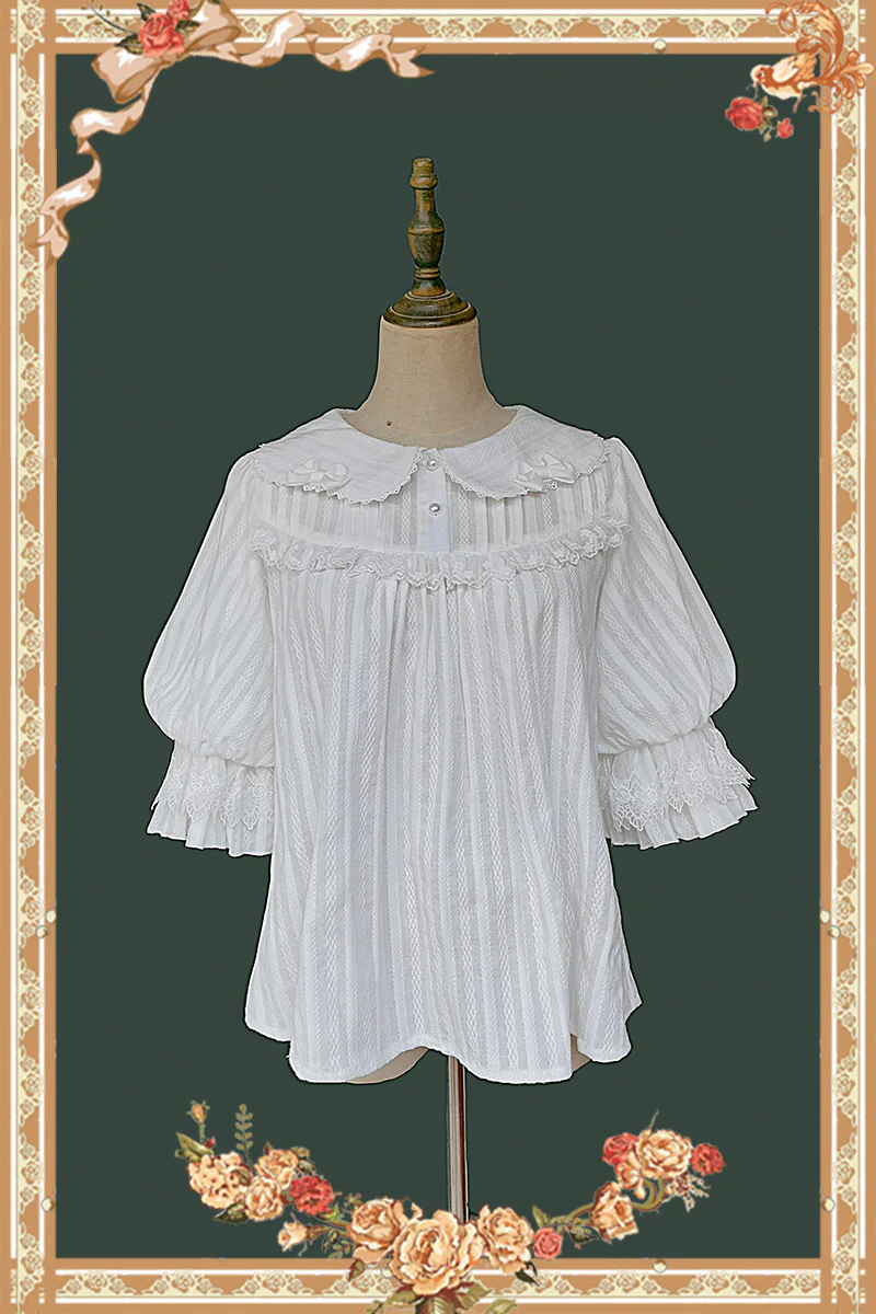 Doll Lolita Cotton Short Sleeve Blouse