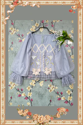 Melaleuca Lily - Embroidery Country Lolita Blouse and Skirt - Image 14