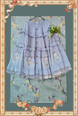 Melaleuca Lily - Embroidery Country Lolita Blouse and Skirt - Image 16