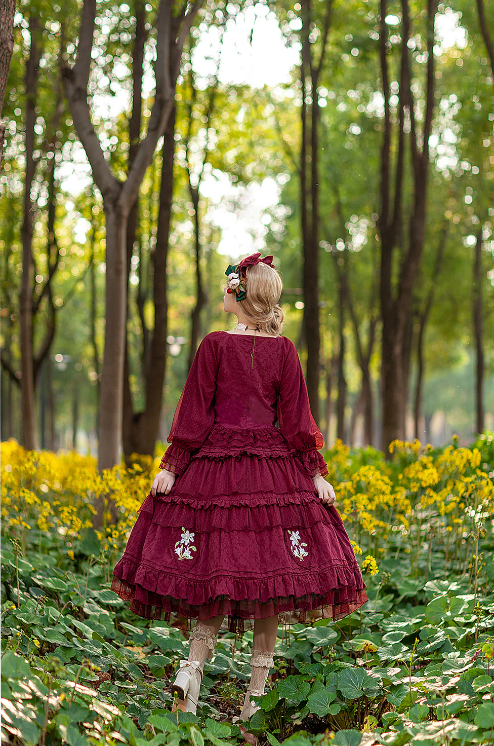 Melaleuca Lily - Embroidery Country Lolita Blouse and Skirt - Image 22