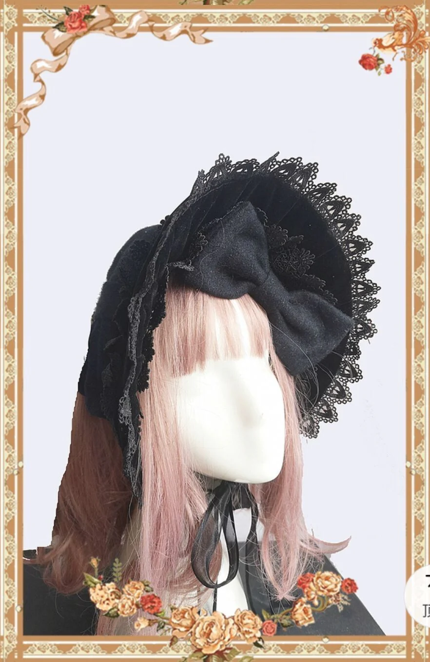 Rose Sanctuary - Gothic Lolita Bonnet - Image 5