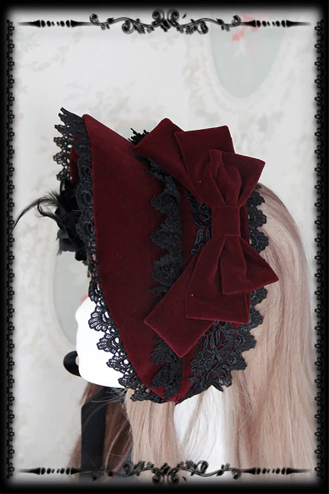 Rose Sanctuary - Gothic Lolita Bonnet - Image 6