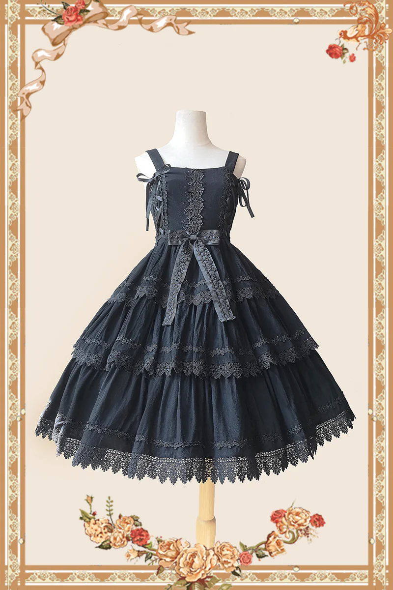 Cake Tree - Classic Lolita JSK Dress Tiered Lace Dress - Image 10