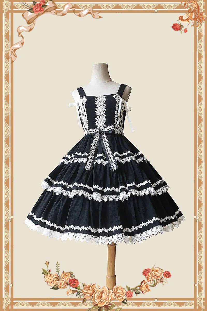 Cake Tree - Classic Lolita JSK Dress Tiered Lace Dress - Image 11