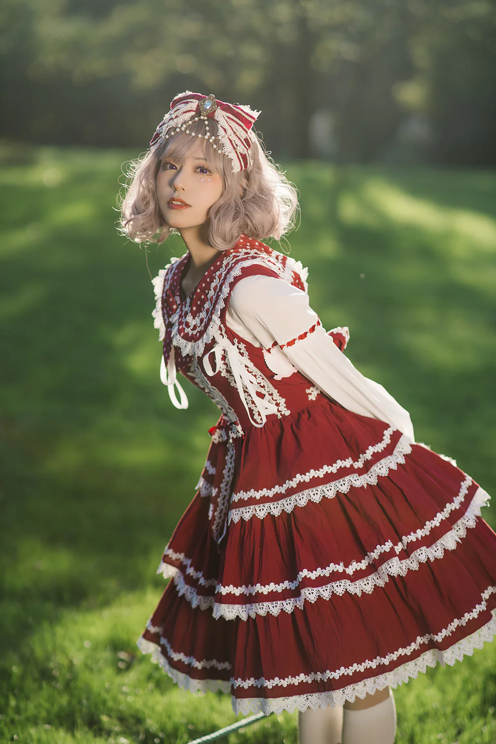 Cake Tree - Classic Lolita JSK Dress Tiered Lace Dress - Image 3
