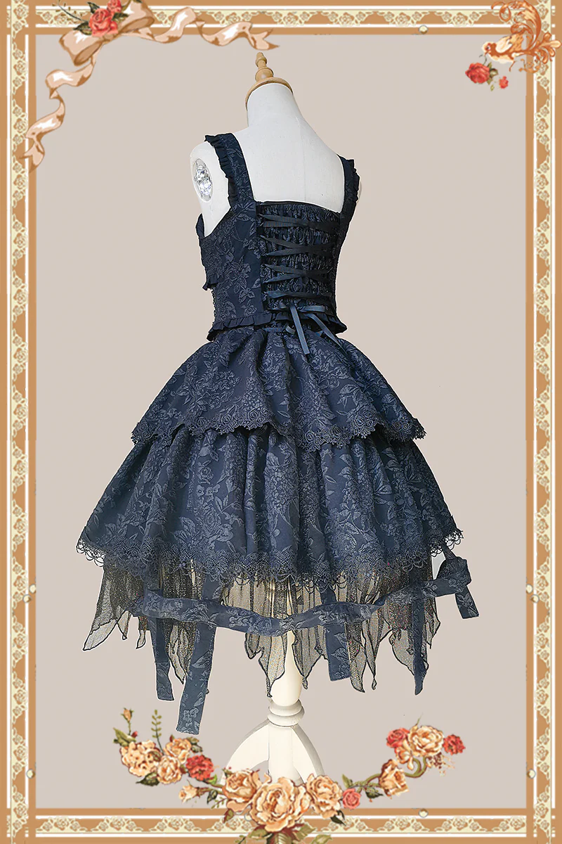 Witch's Apprentice - Gothic Lolita Split Type Black Suit - Image 19