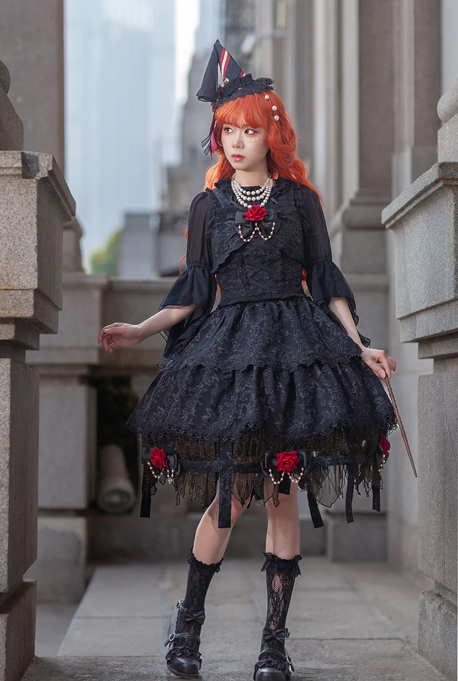 Witch's Apprentice - Gothic Lolita Split Type Black Suit - Image 2