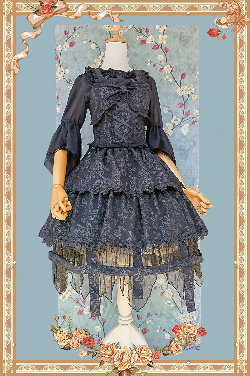 Witch's Apprentice - Gothic Lolita Split Type Black Suit - Image 4