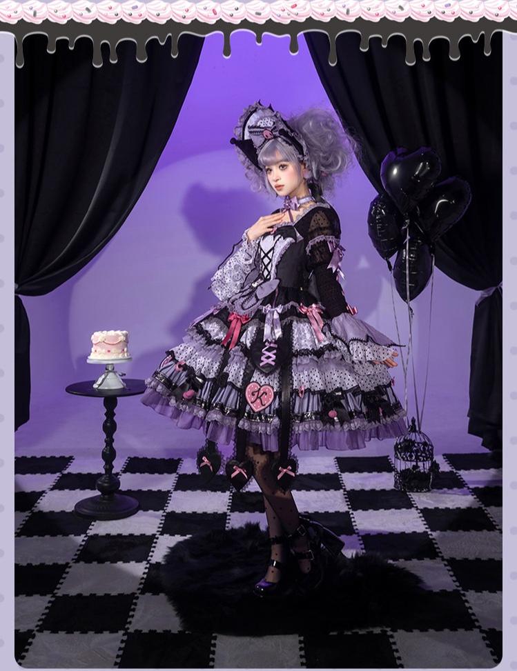IP Collab Gorgeous Lolita OP Dress, Polka Dot Accent - Image 12