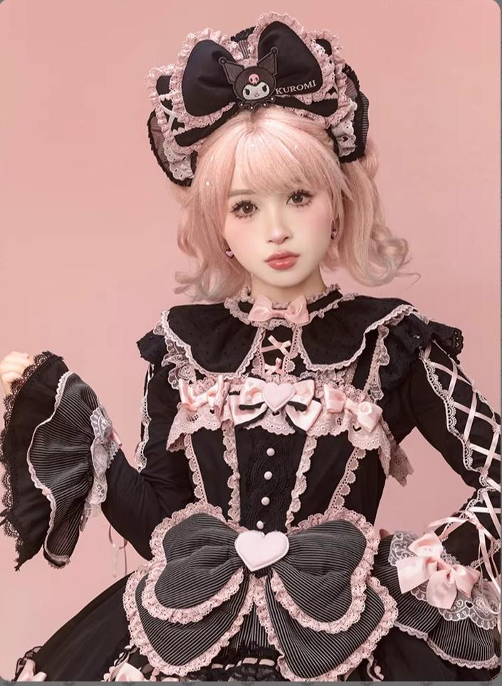 IP Collaboration Sweet Lolita JSK Dress Set,Kuromi Details - Image 7