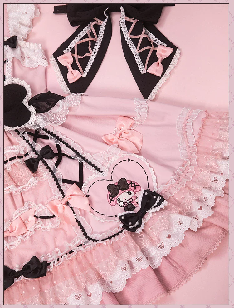 IP Collaboration Sweet Lolita JSK Dress Set, Melody Details - Image 4