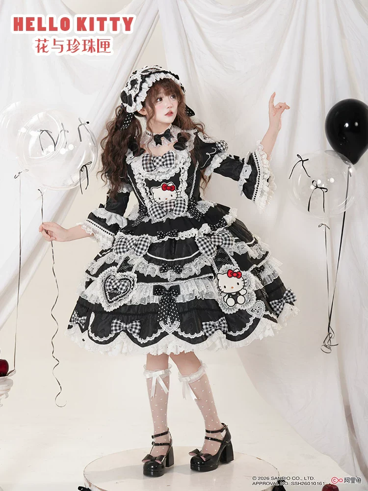 IP Collaboration Sweet Lolita OP Dress, Kitty Details - Image 17
