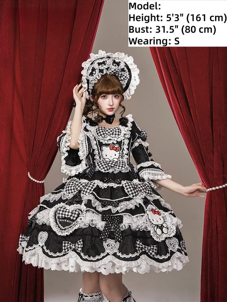 IP Collaboration Sweet Lolita OP Dress, Kitty Details - Image 18