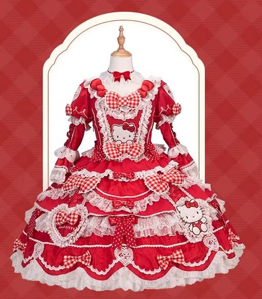 IP Collaboration Sweet Lolita OP Dress, Kitty Details - Image 23