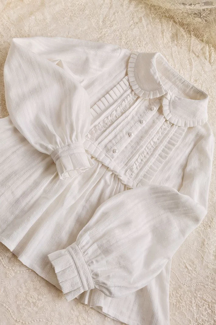 J-fashion Ruffle Cotton Lolita Blouse - Image 5