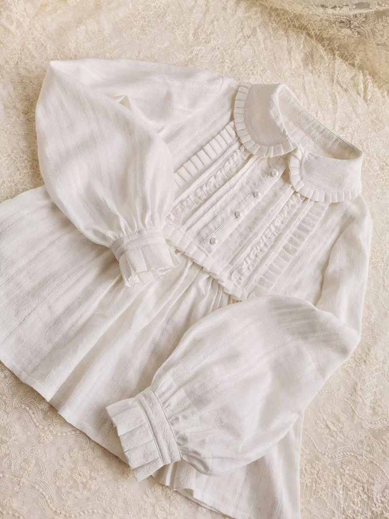 J-fashion Ruffle Cotton Lolita Blouse - Image 6
