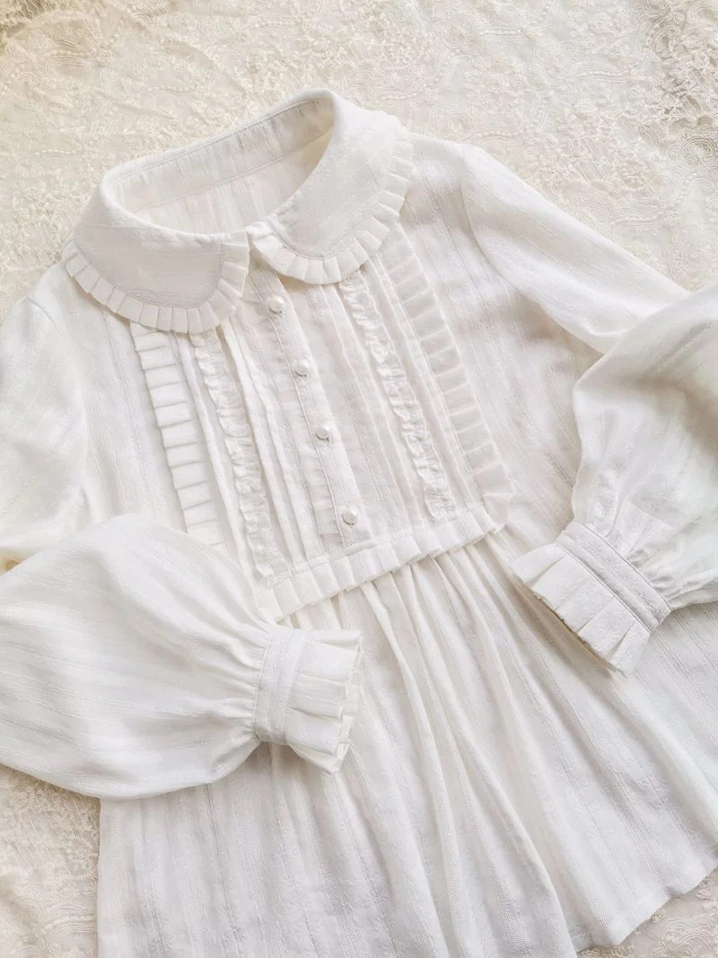 J-fashion Ruffle Cotton Lolita Blouse - Image 7