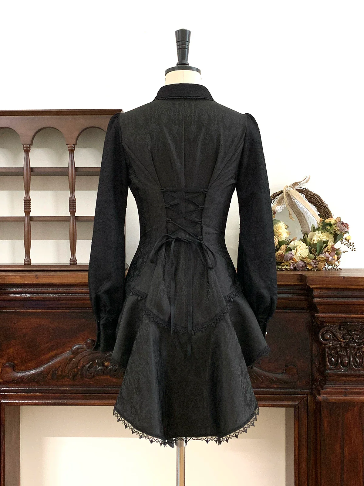 Chill Rice - Jacquard Long Sleeve Ouji Lolita Blouse, Tail Accent - Image 4