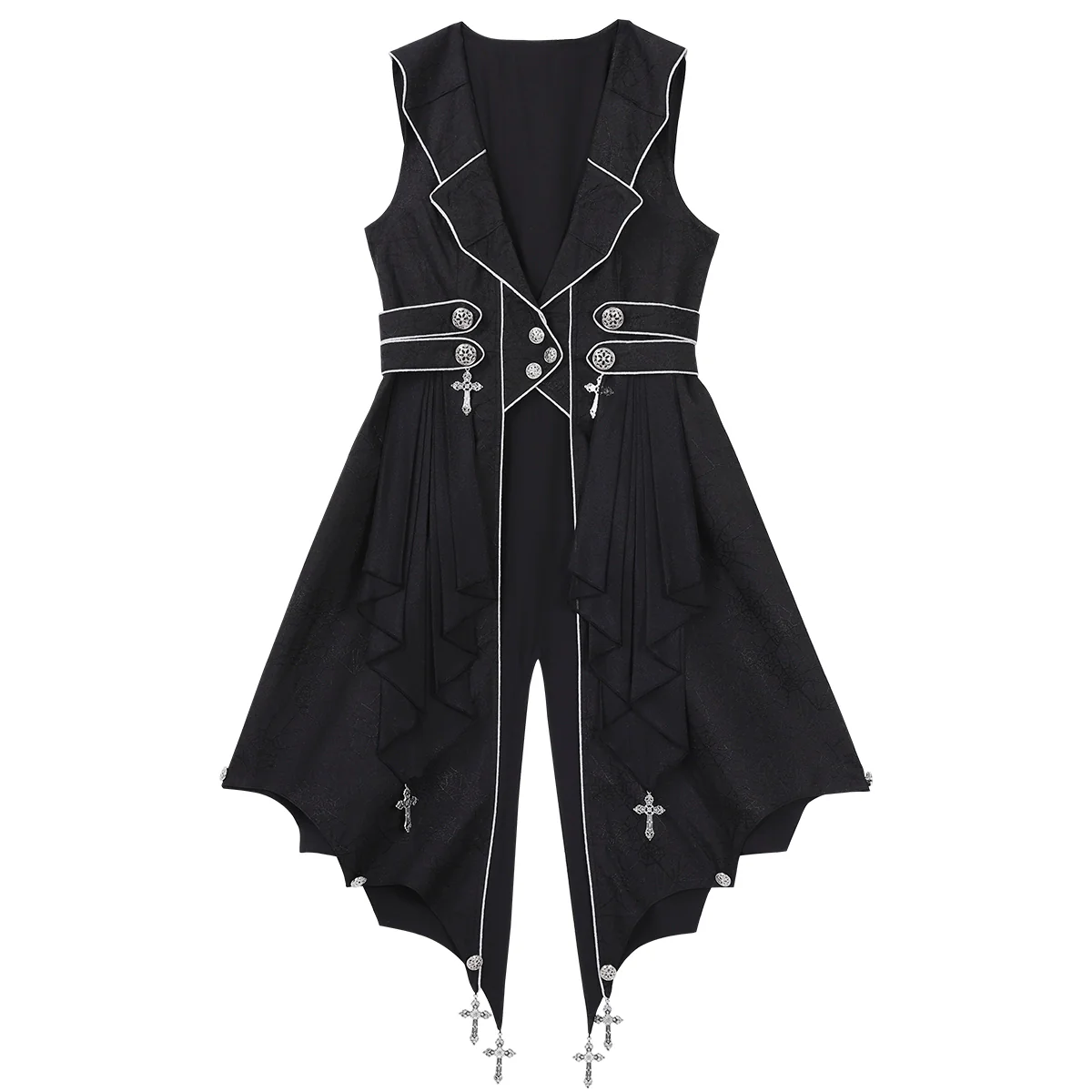 Knight's Code - Jacquard Ouji Fashion Vest Set, Detachable Jabot - Image 17