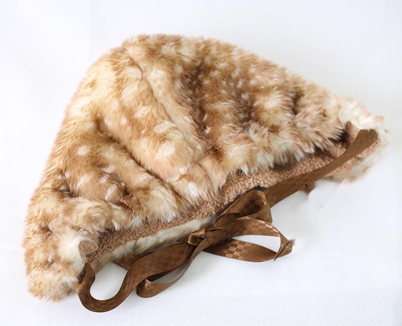 Xiaogui - Deer Spot - Japanese Kawaii Lolita Hat Cute Antler Fleece Lei Feng Hat - Image 14