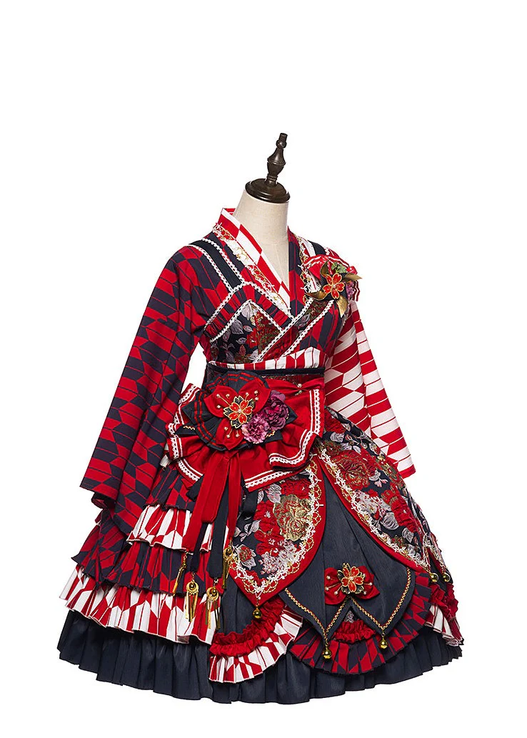 Youruipai - Japanese Wa Lolita Tea Party Red Dress - Image 7