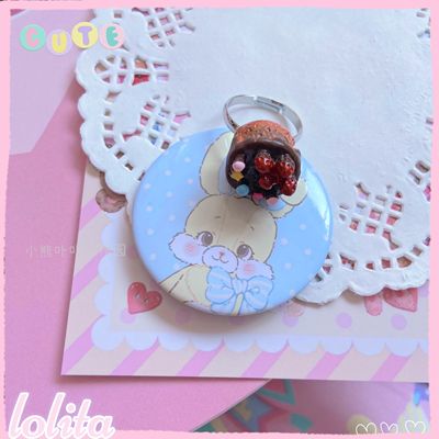 Kawaii Cake Heart Star Strawberry Lolita Rings - Image 18