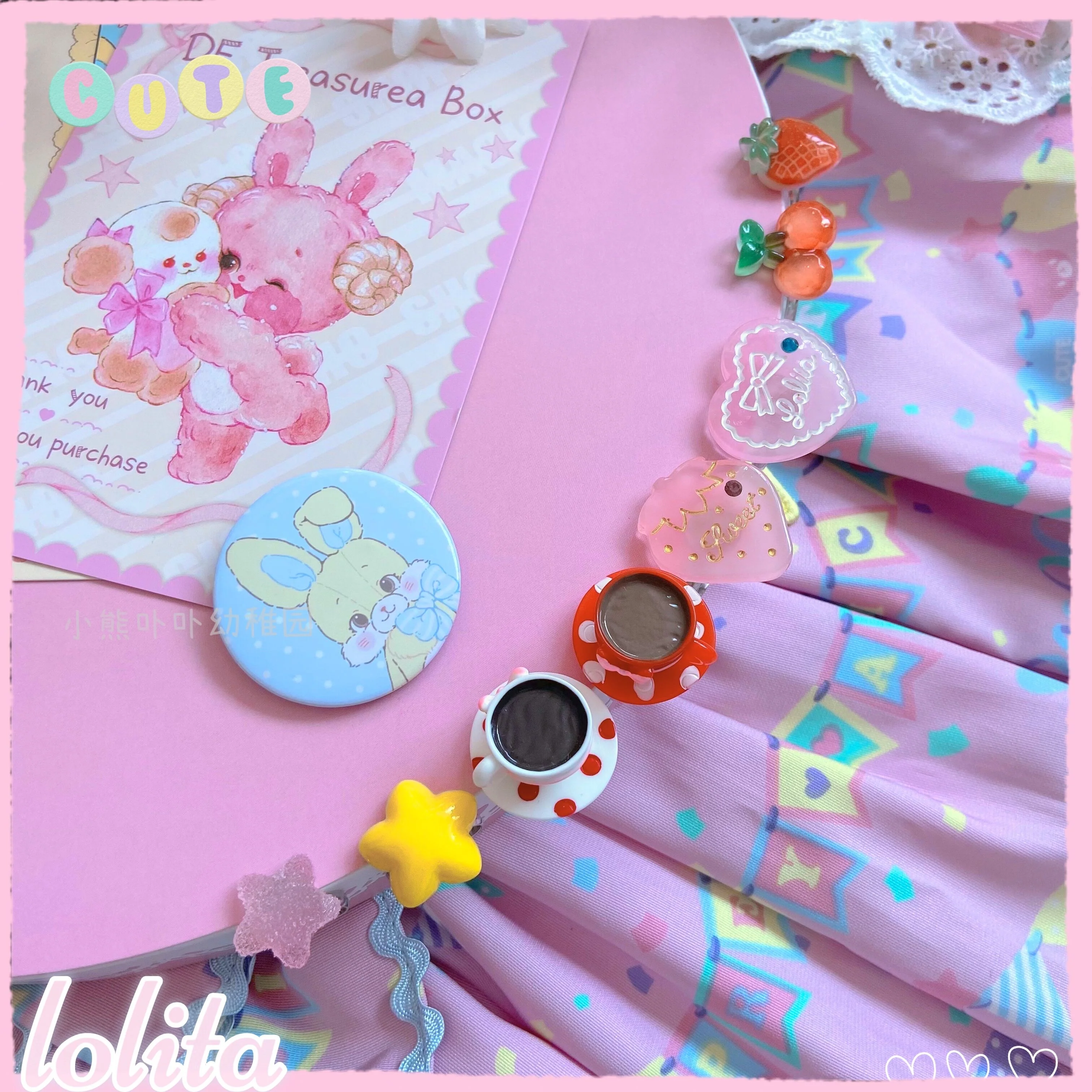 Kawaii Cake Heart Star Strawberry Lolita Rings - Image 7