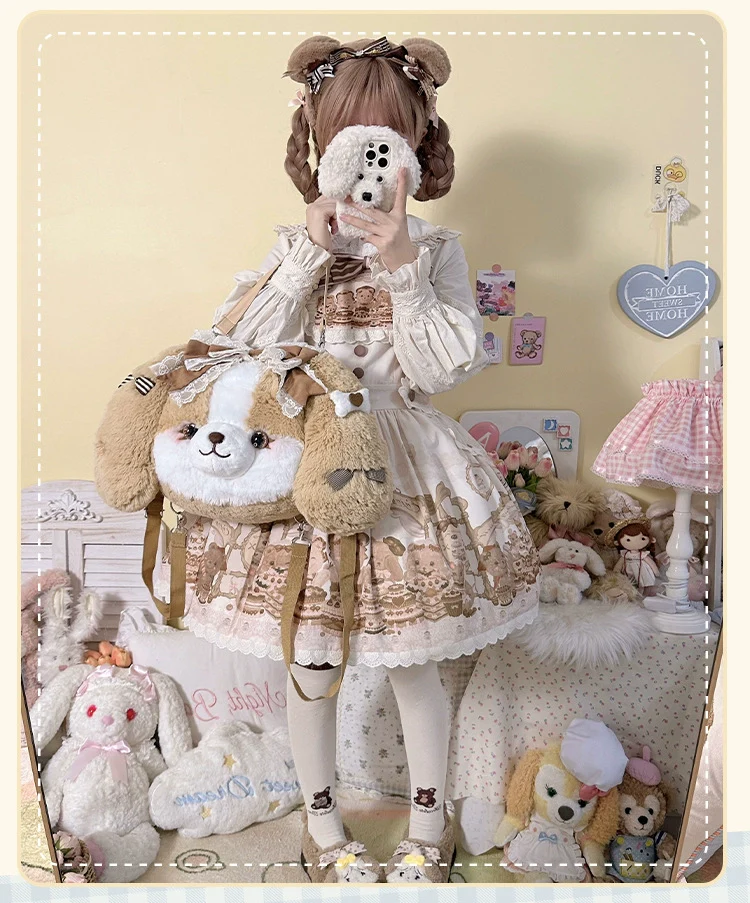 Mango Dango - Pakcoco - Kawaii Lolita Bag, Plush Backpack - Image 10